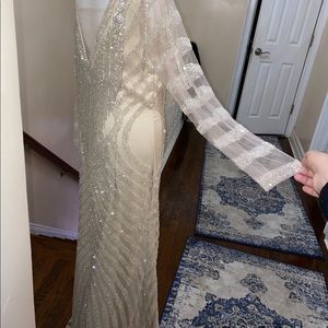 Off white fully beaded dress